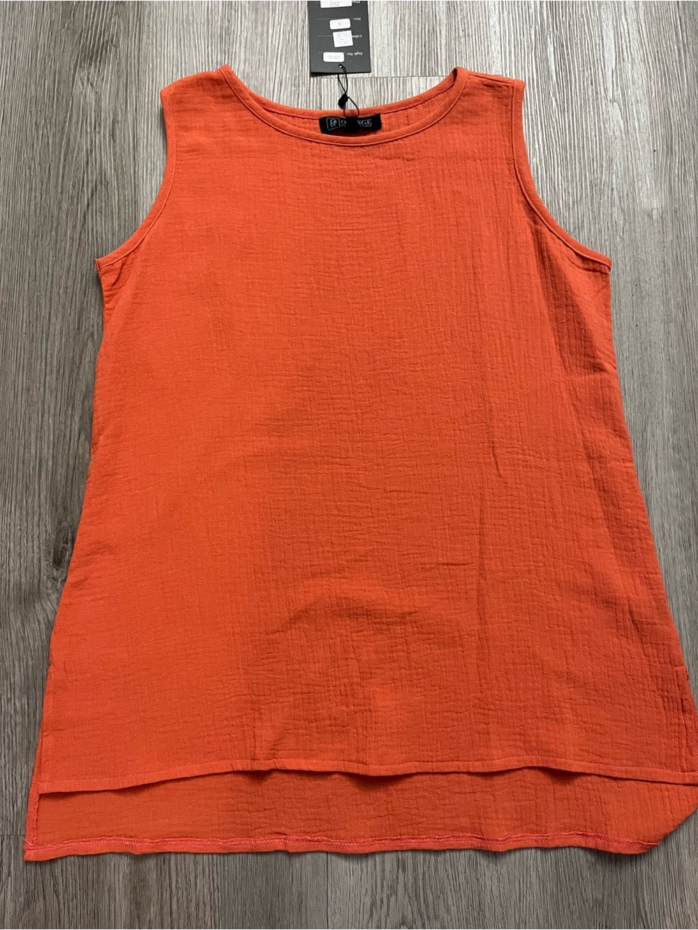 432–NWT Women's Bright Orange Sleeveless Tank - Casual Summer Layer